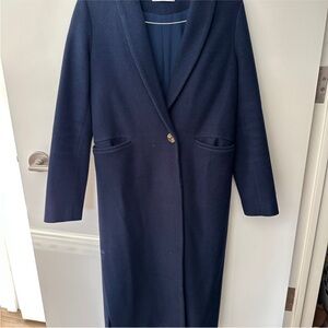 OAK + Fort Navy Wool blend Coat